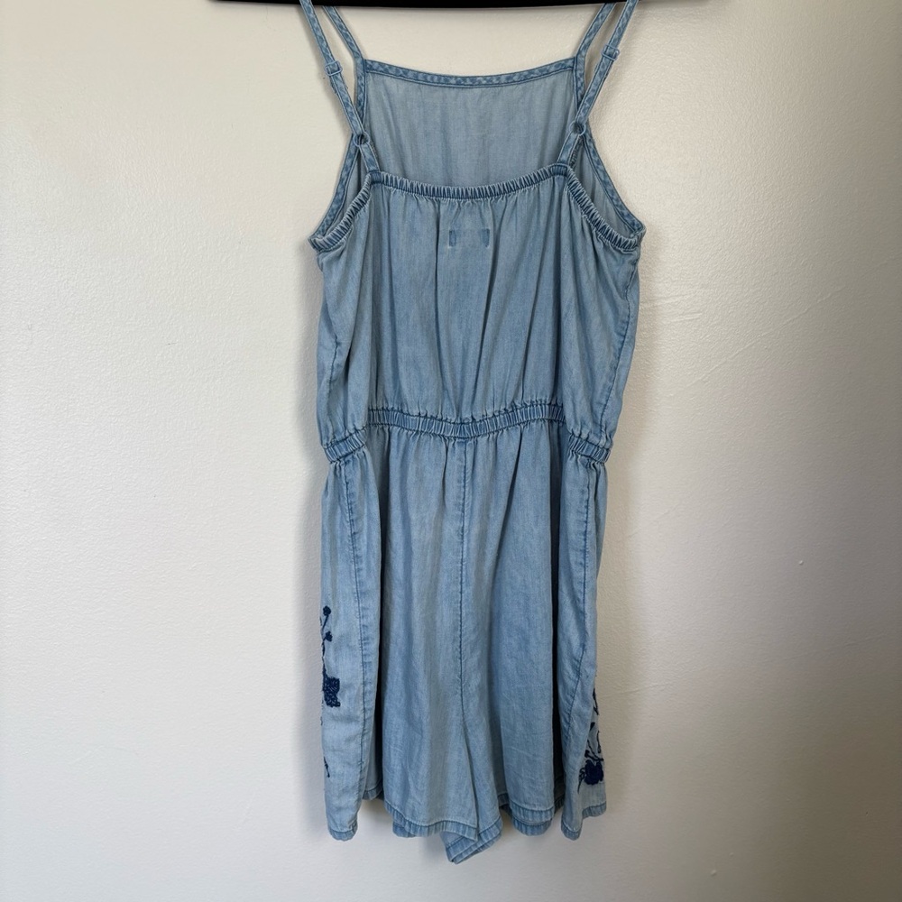 Mossimo | Denim Embroidered Romper | Size Small - Picture 5 of 8